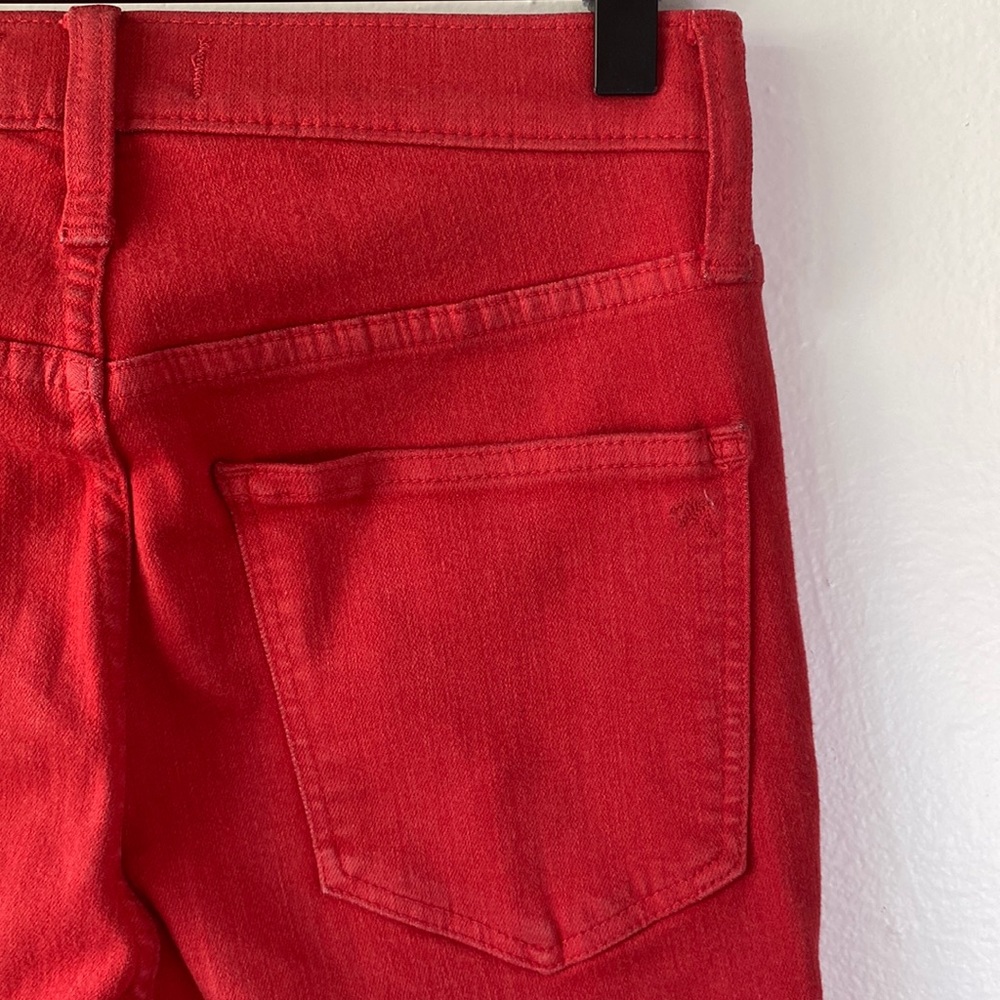 Madewell red 10” high rise skinny jeans size 26